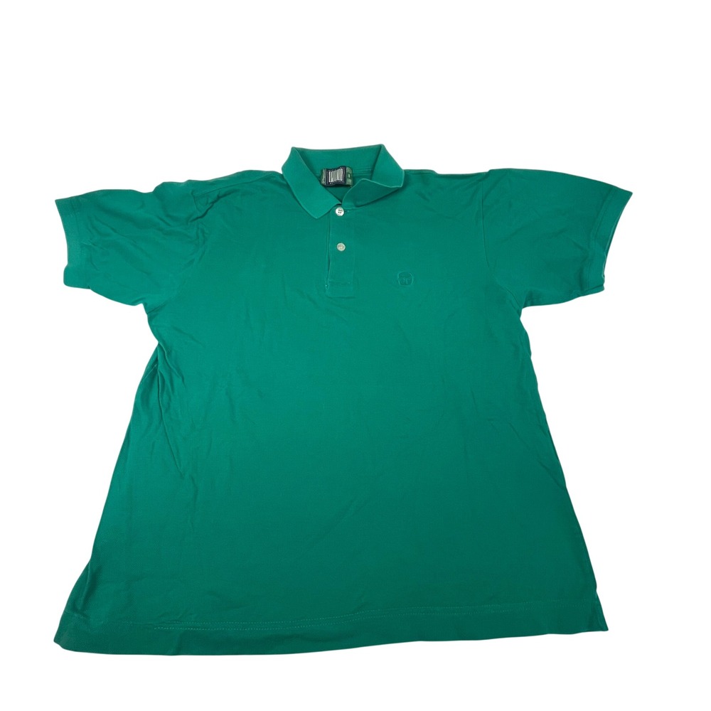Sergio Tacchini Green Short Sleeve Cotton Polo Shirt Styled in Italy Mens L